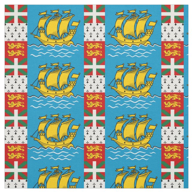 Saint Pierre och Miquelons flagga Tyg (Provkarta)