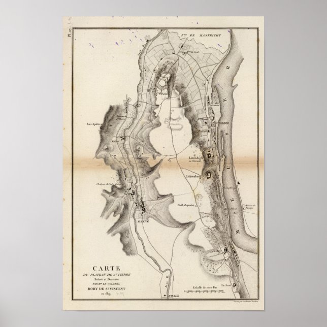 Saint Pierre Plateau Atlas Karta Poster (Framsidan)