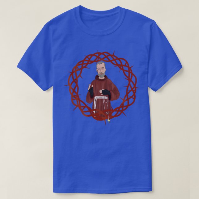 Saint Pius av Pietrelcina Padre Pio 3 T Shirt (Design framsida)