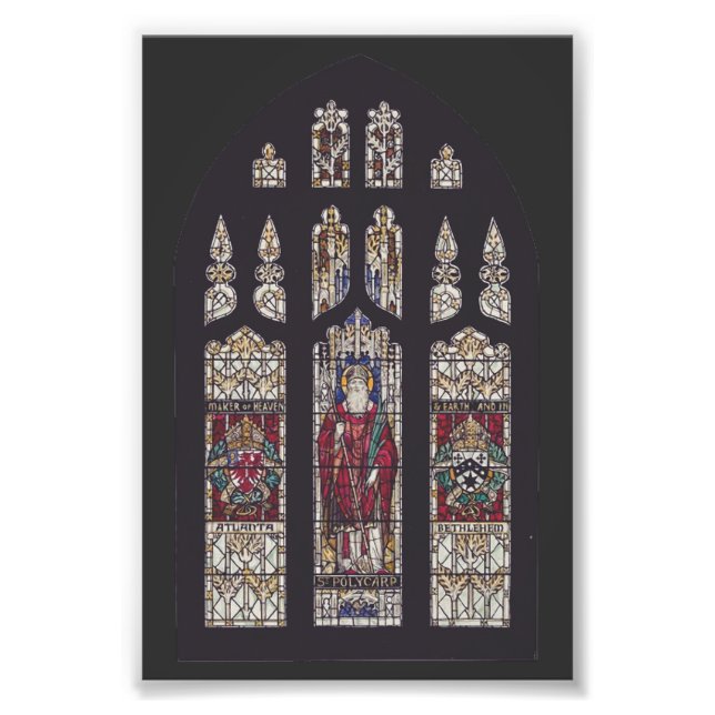 Saint Polycarp Bishop från Smyrna Fototryck (Framsidan)