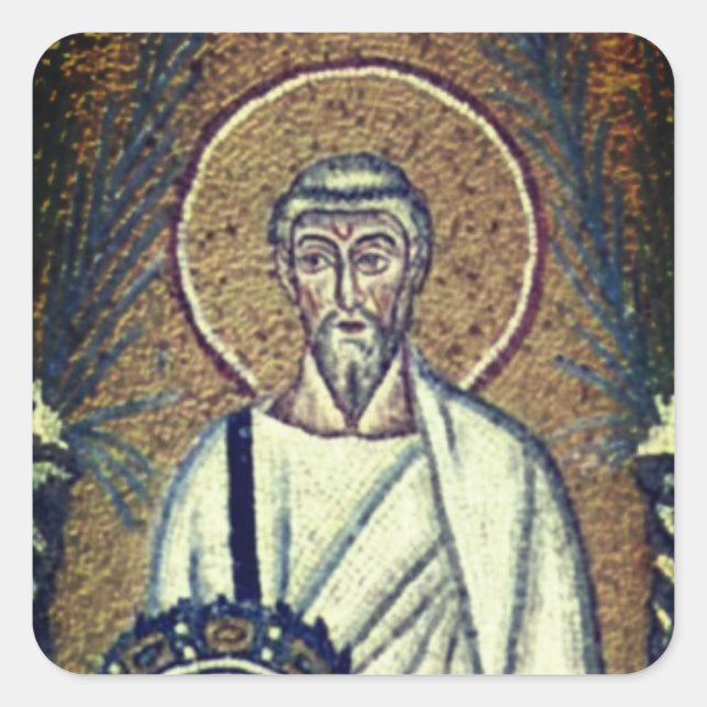 Saint Polycarp Fyrkantigt Klistermärke (Framsida)