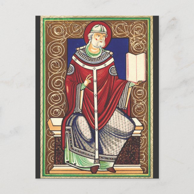 Saint Pope Gregory Underbaren Vykort (Framsida)