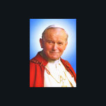 Saint Pope Johannes Paul II Canvastryck<br><div class="desc">Saint påve Johannes Paulus II-Kanvastrycket skyddar oss!</div>