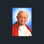 Saint Pope Johannes Paul II Canvastryck<br><div class="desc">Saint påve Johannes Paulus II-Kanvastrycket skyddar oss!</div>