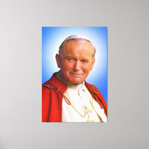 Saint Pope Johannes Paul II Canvastryck