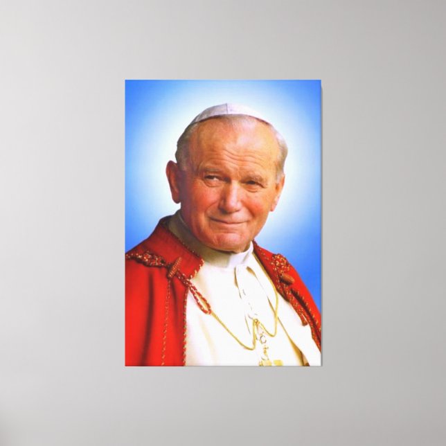 Saint Pope Johannes Paul II Canvastryck (Framsida)