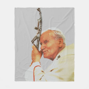 Saint Pope Johannes Paul II Fleecefilt