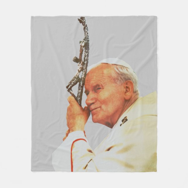 Saint Pope Johannes Paul II Fleecefilt (Framsidan)