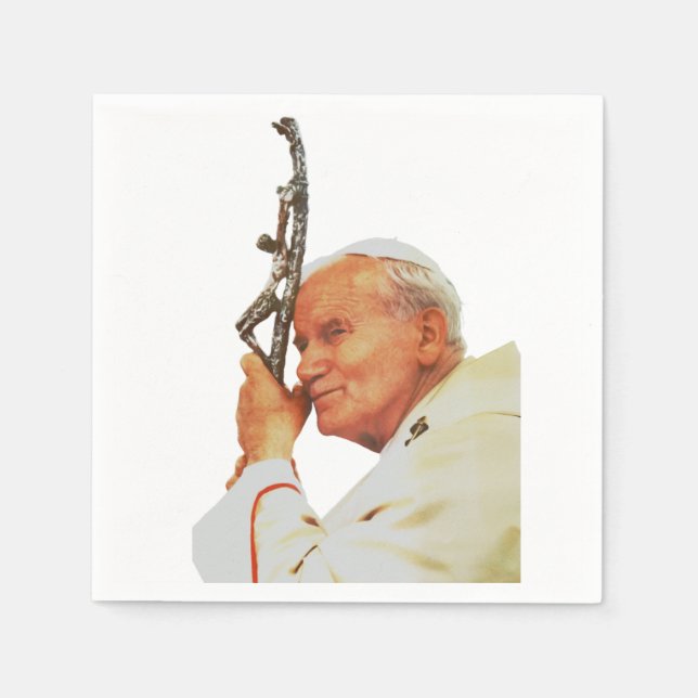 Saint Pope Johannes Paul II Pappersservett (Framsidan)