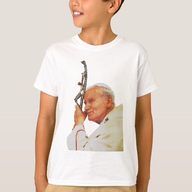 Saint Pope Johannes Paul II T Shirt (Framsida)
