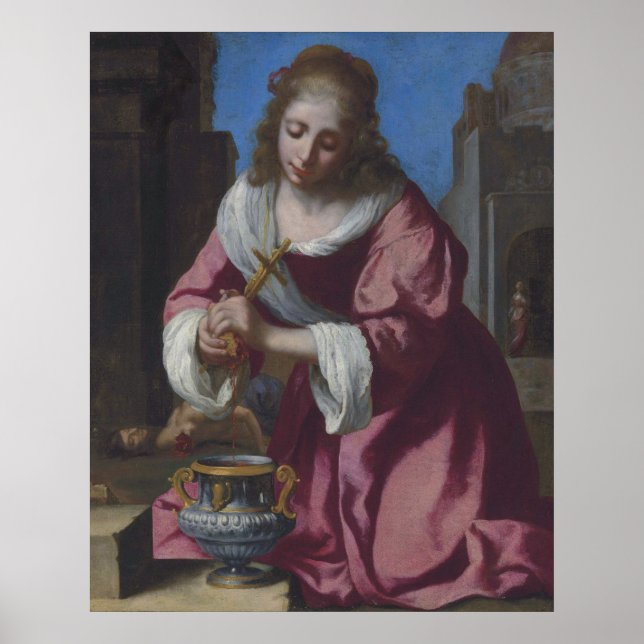 Saint Praxedis - Vermeer (1655) Poster (Framsidan)