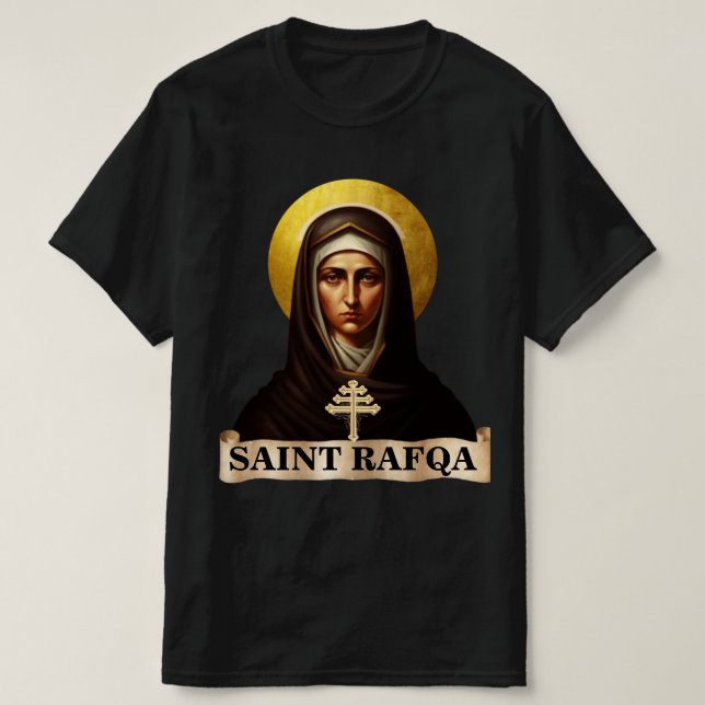 Saint Rafqa, Maronit Nunna, T-Shirt (Design framsida)