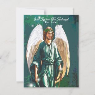 Saint Raphael Archangel Healer Angel Healing Note Vykort