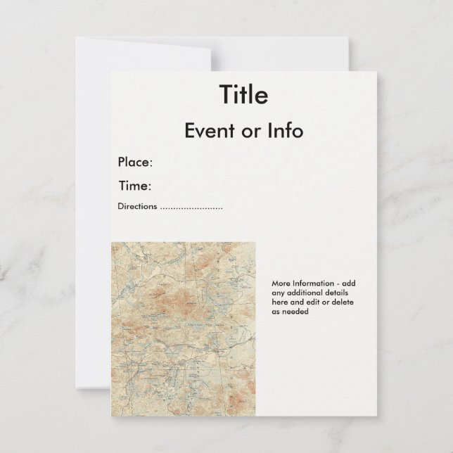 Saint Regis Kanotområdet i Adirondack Mountains Inbjudningar (Baksida)