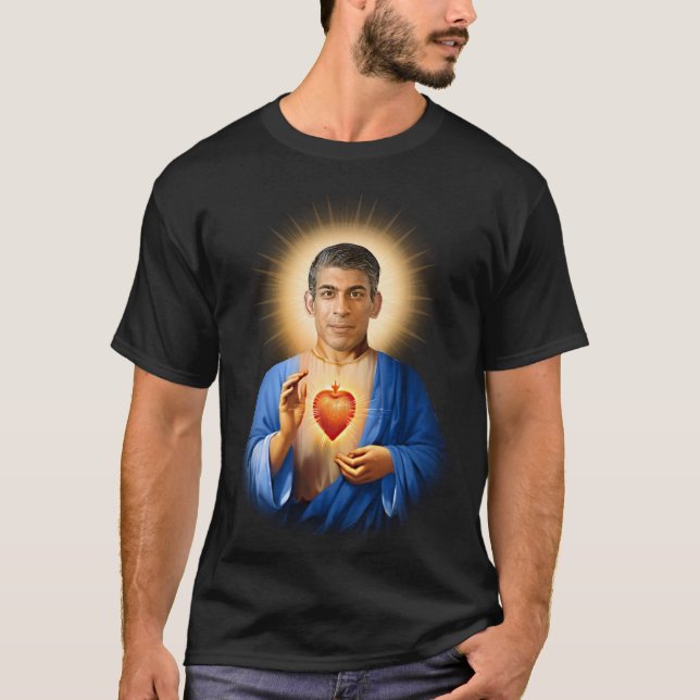 Saint Rishi Sunak Prayer T Shirt (Framsida)