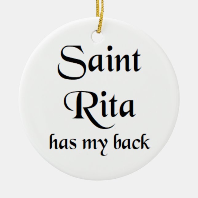 saint rita coffee mug julgransprydnad keramik (Framsidan)