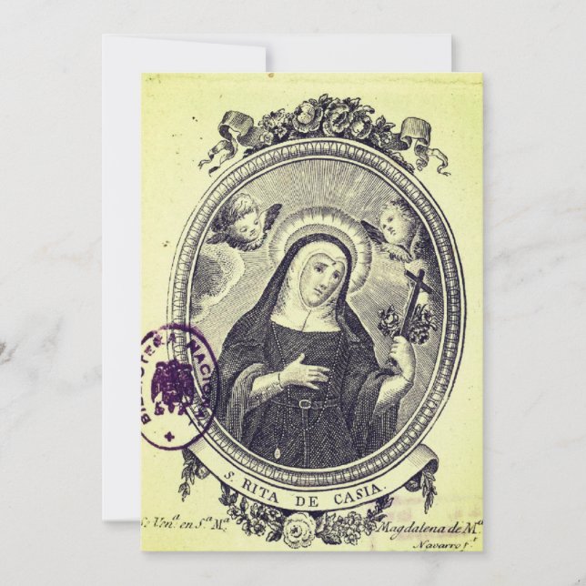 Saint Rita i Cascia Inbjudningar (Framsida)