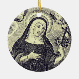 Saint Rita i Cascia Julgransprydnad Keramik