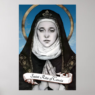 Saint Rita i Cascia Poster