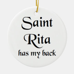 saint rita kaffemugge julgransprydnad keramik