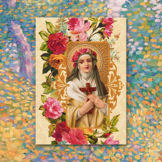 Saint Ro av Lima Heliga Card