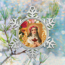 Saint Ro i Lima Snowflake Ornament