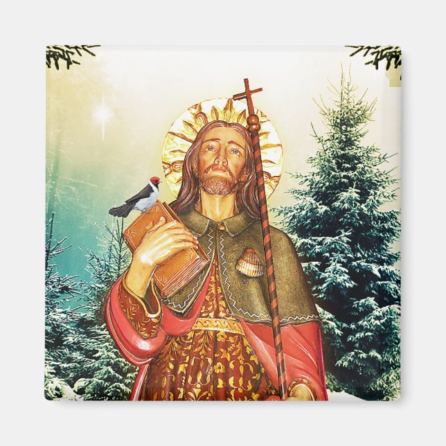 Saint Rocco - San Rocco - St. Roch Religiösa Magne Magnet (Framsidan)