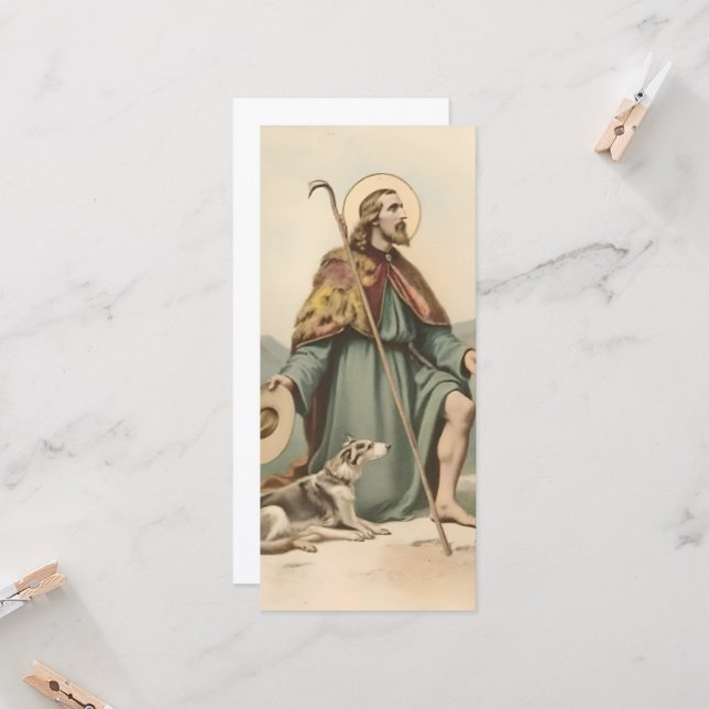 Saint Roch Greeting Card Kort (Fram/Back In Situ)