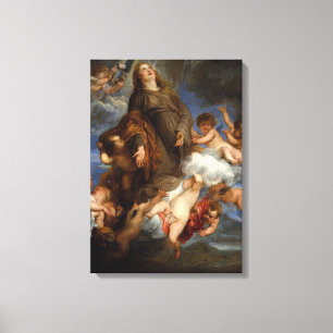 Saint Rosalie Interceding för Plague-plågan Canvastryck