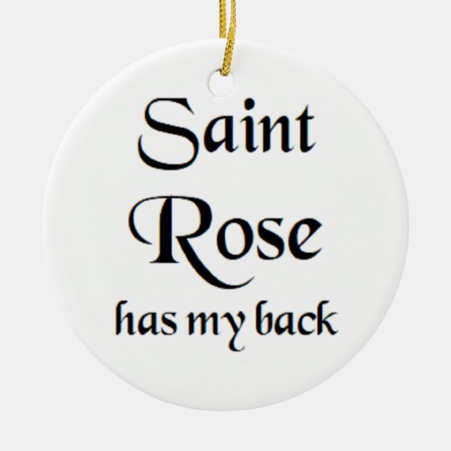 saint rose coffee mug julgransprydnad keramik (Framsidan)