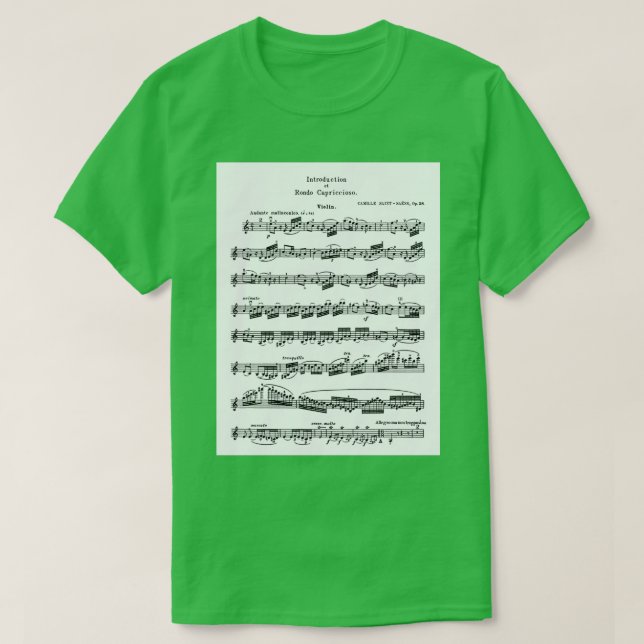 Saint Saens Introduction and Rondo Capriccioso T Shirt (Design framsida)