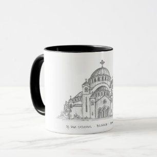 Saint Savas kyrka, Belgrad, Serbien Mugg