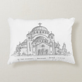 Saint Savas kyrka, Belgrad, Serbien Prydnadskudde