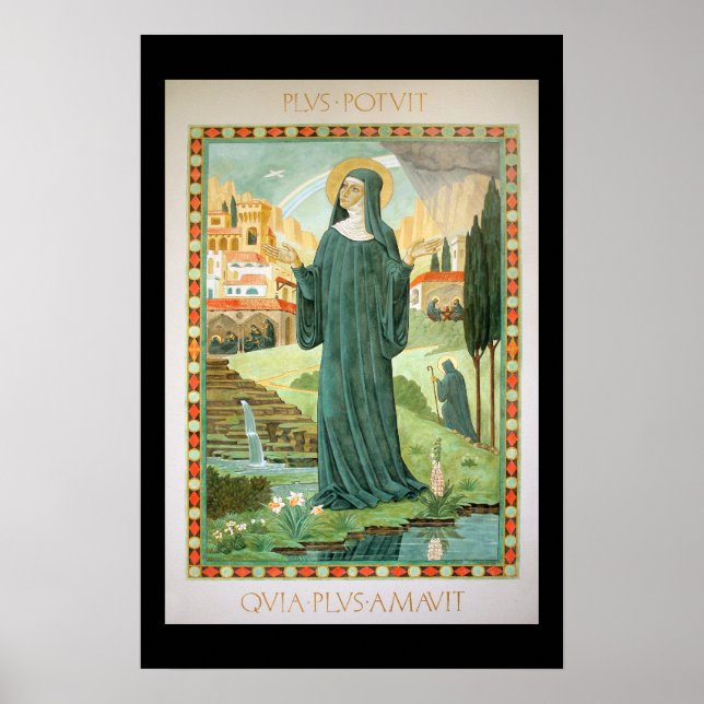 Saint Scholastica och Benedict Poster (Framsidan)