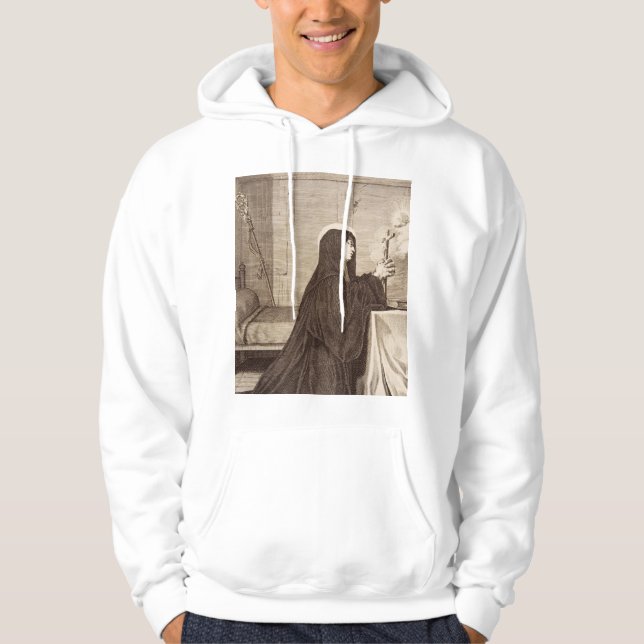 Saint Scholastica Patroness of school Hoodie (Framsida)