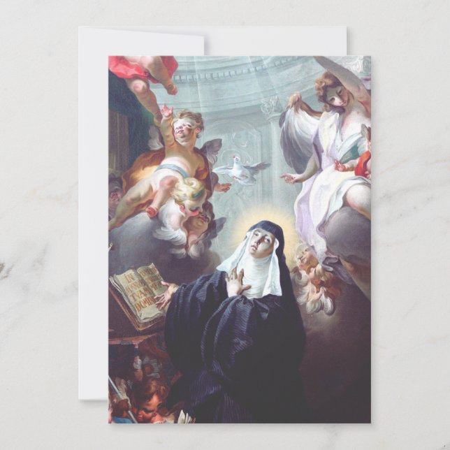 Saint Scholastica Tack Kort (Framsida)