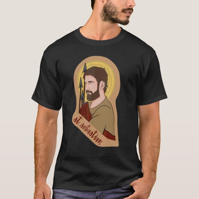 Saint Sebastian Archery Archer Catholic Patron Sai T Shirt (Framsida)
