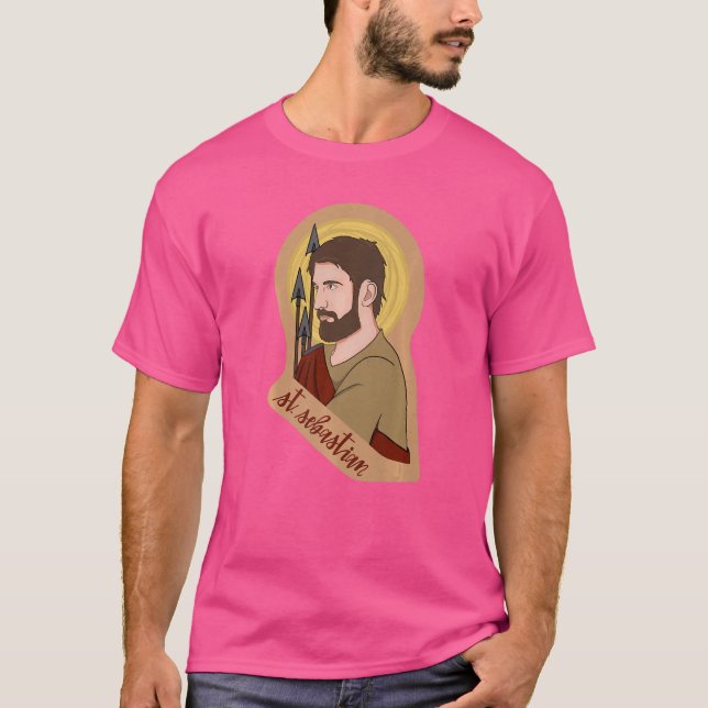 Saint Sebastian Archery Archer Catholic Patron Sai T Shirt (Framsida)