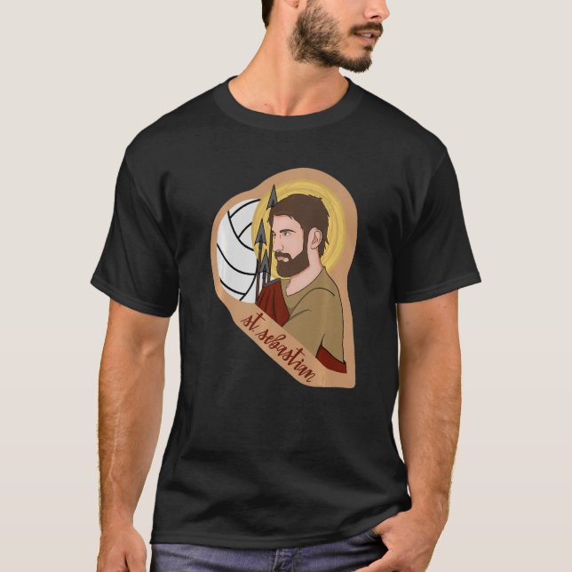 Saint Sebastian Archery Archer Catholic Patron Sai T Shirt (Framsida)