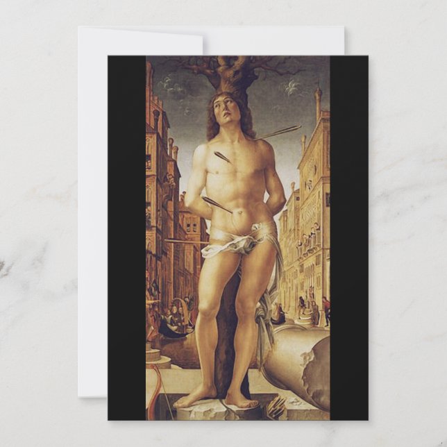 Saint Sebastian av Liberale Da Verona Inbjudningar (Framsida)