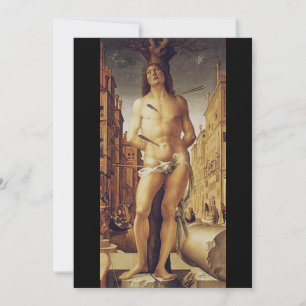Saint Sebastian av Liberale Da Verona Julkort