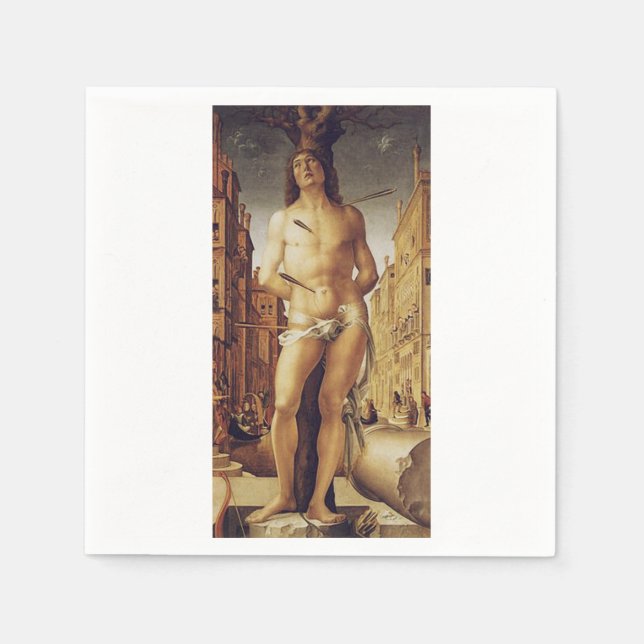 Saint Sebastian av Liberale Da Verona Pappersservett (Framsidan)