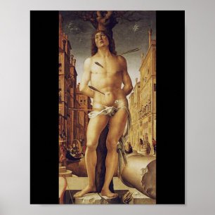 Saint Sebastian av Liberale Da Verona Poster