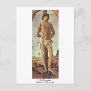 Saint Sebastian av Sandro Botticelli Vykort