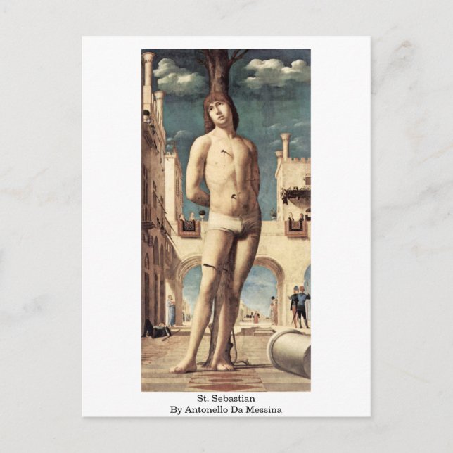 Saint Sebastian by Antonello Da Messina Vykort (Framsida)