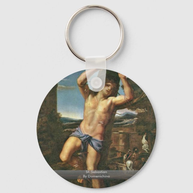 Saint Sebastian by Domenichino Nyckelring (Framsida)