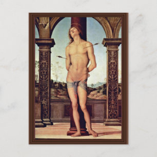 Saint Sebastian by Perugino Pietro (Bästa kvalitet Vykort