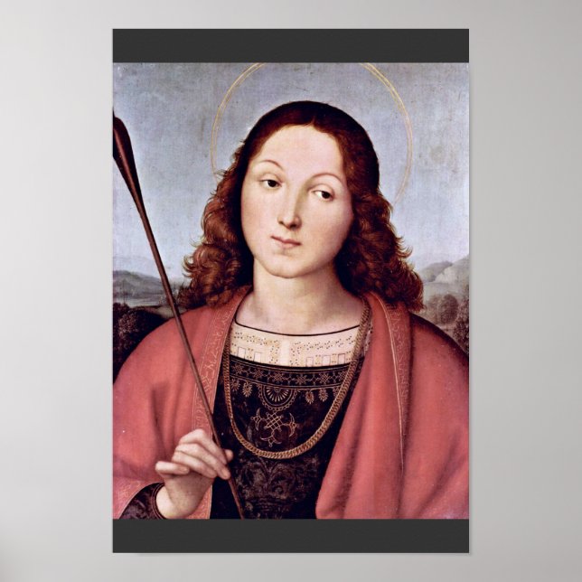 Saint Sebastian by Raffael (Bästa kvalitet) Poster (Framsidan)