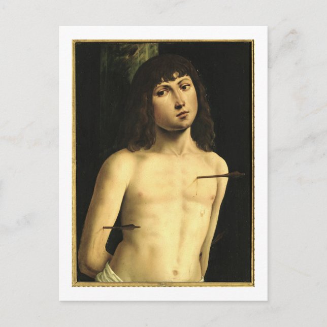 Saint Sebastian, c.1490s (tempera on panel) Vykort (Framsida)