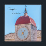 Saint Sebastian-kyrkan i Trogir - Dalmatien, Kroat Magnet<br><div class="desc">Den historiska klockan torn i Saint Sebastian-kyrkan i centrum av staden Trogir - Kroatien</div>